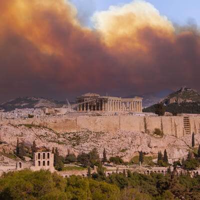 Athens wildfire