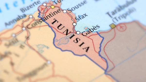 Tunisia on map