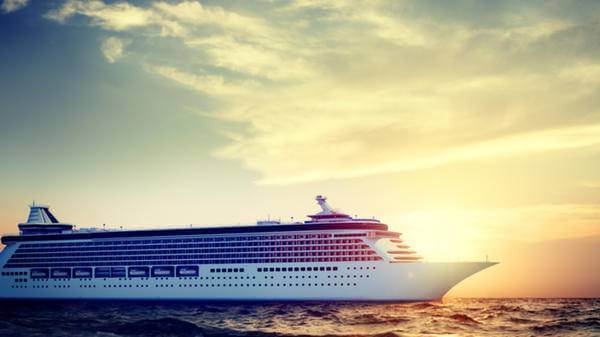 cruise ship sunset