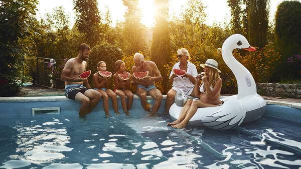 Multi-generational family on holiday