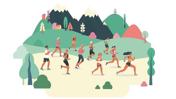 Olympic athletes illustration