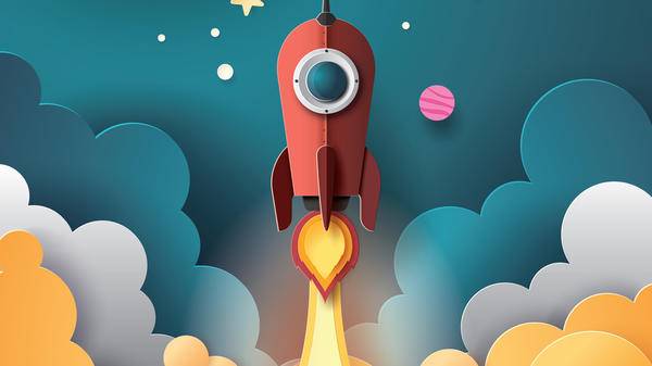 Rocket to the Moon illustration