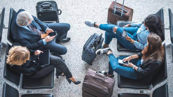 business travellers airport technology