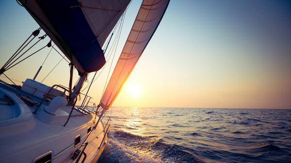 A boat at sea