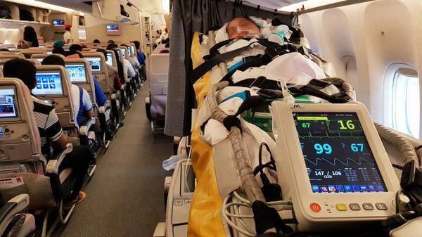 Patient onboard flight