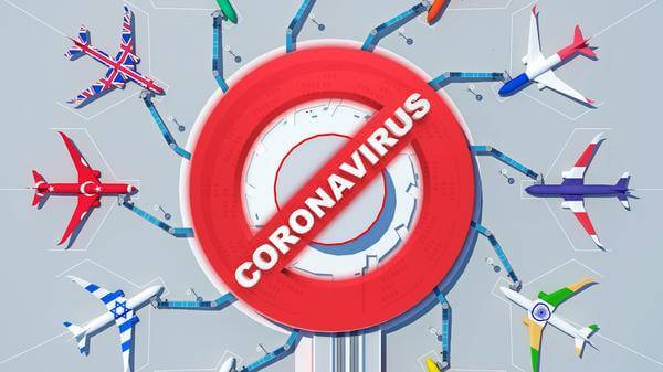 coronavirus airport terminal international flights