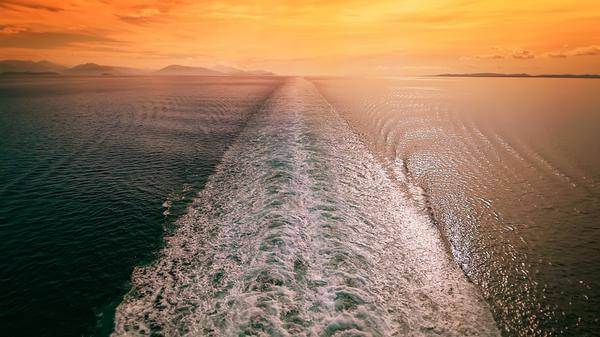 Seas at sunset