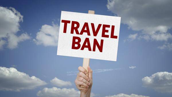 Travel ban sign
