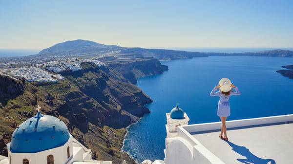 Santorini, Greece. luxury tourism