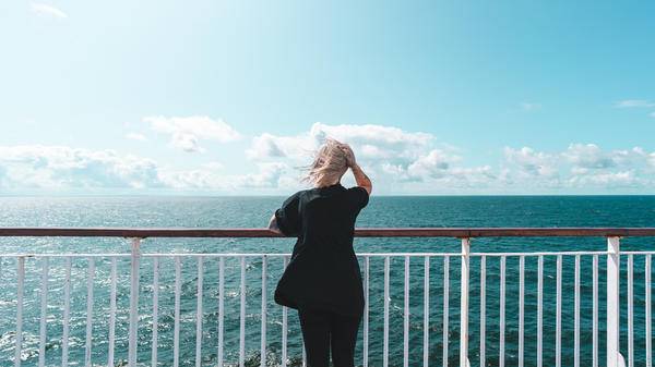 Woman on ferry