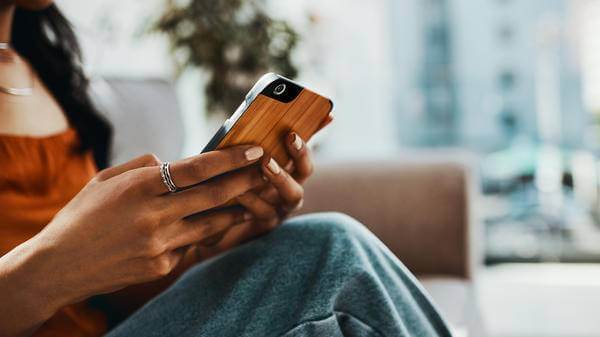 Woman with smartphone