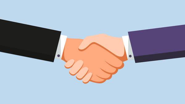 Handshake illustration