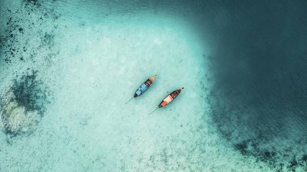 Thailand boats on ocean