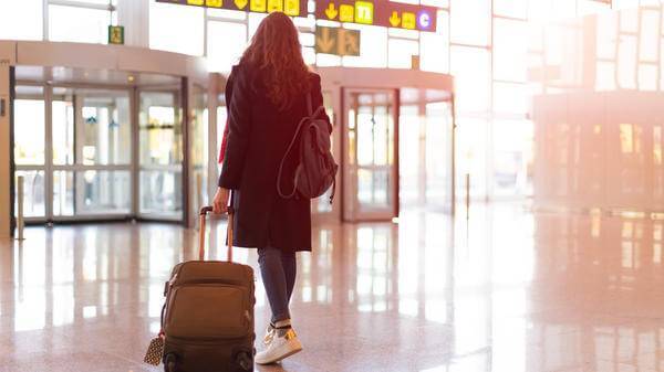 Traveller at airport