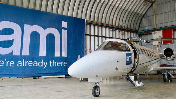 plane in hanger