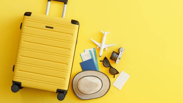 Suitcase and essentials
