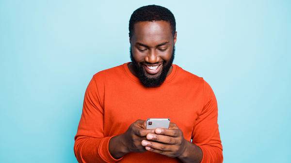 Man with smartphone