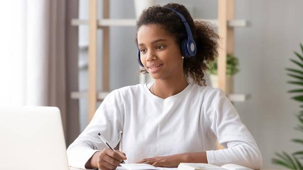 Student working