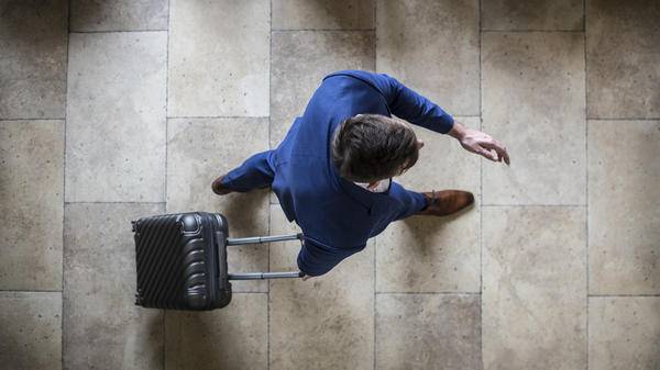 Business traveller at airport
