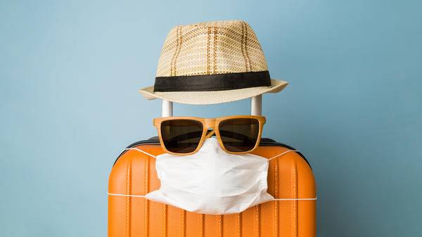 Suitcase with mask