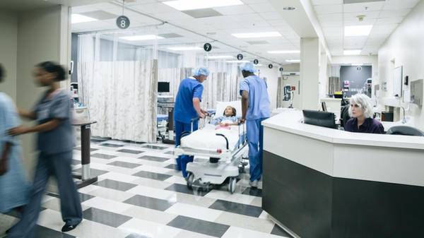 Busy hospital ward
