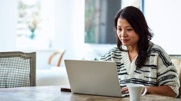 Woman with laptop