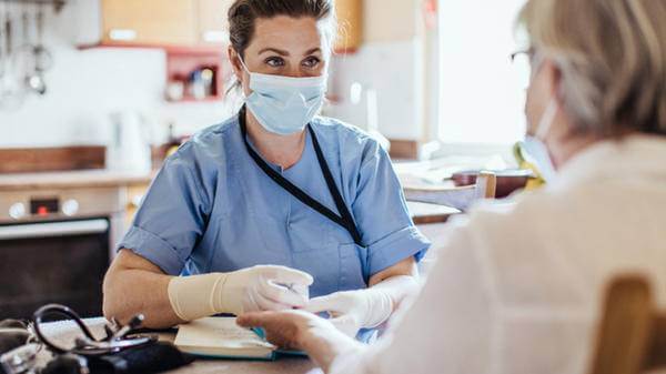 Nurse with patient