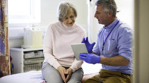 Patient receiving private medical care