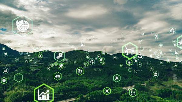 Green environmental landscape concept