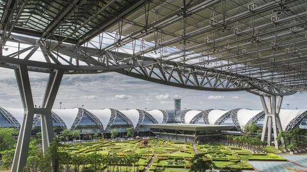 Suvarnabhumi international airport in Bangkok Thailand
