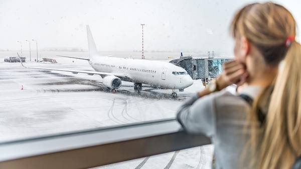 Snowstorm flight