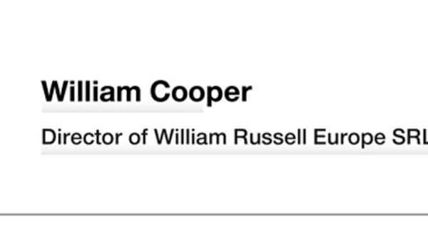 William Cooper - Director of William Russell Europe SRL