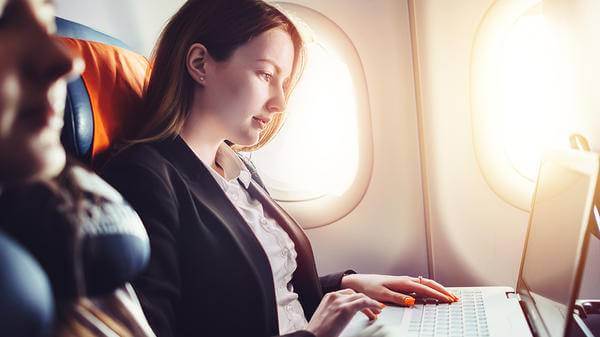 Laptop on Plane