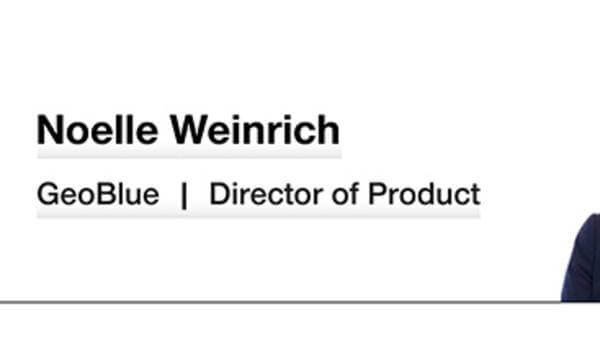 Noelle Weinrich - GeoBlue - Director of Product