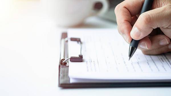 Writing on a clipboard