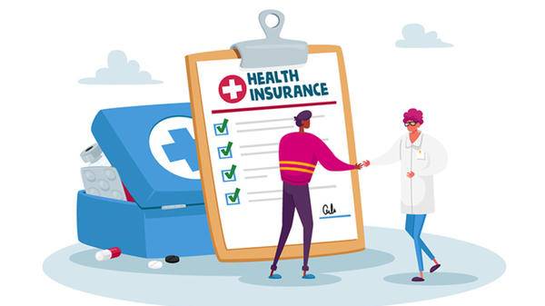 Health insurance clipboard