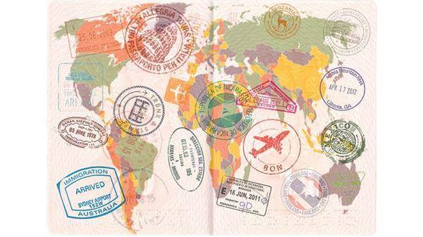 Passport stamps