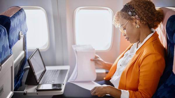Female business traveller