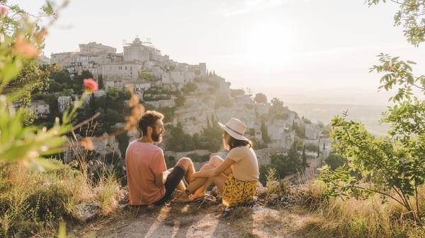 Couple travelling