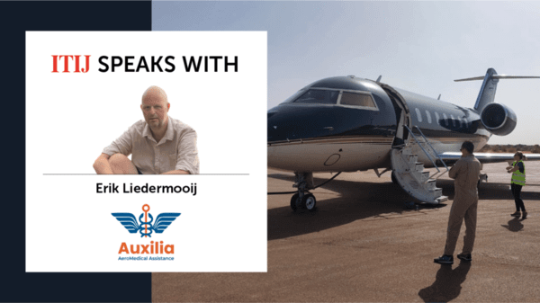 Erik Liedermooij of Auxilia with air ambulance