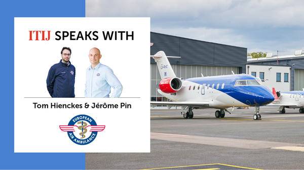 Jérôme Pin and Tom Hienckes headshots with EAA jet