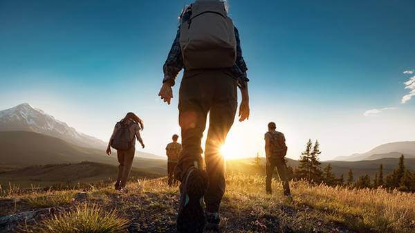 people hiking