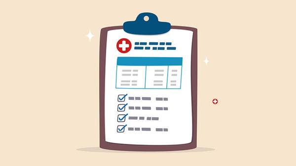 Illustration of doctors clipboard