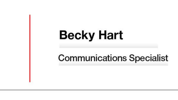 Becky Hart name and company