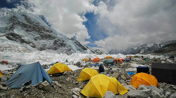 tents on the mountains