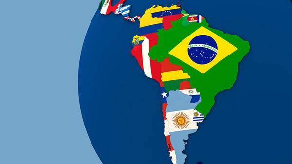 Latin America globe