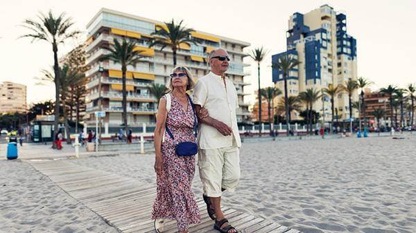 Couple on holiday in Spain