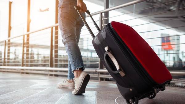 Suitcase travel airport