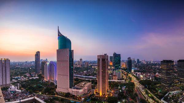 View of Jakarta Skyline at dawn