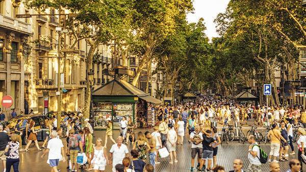 Barcelona tourist street